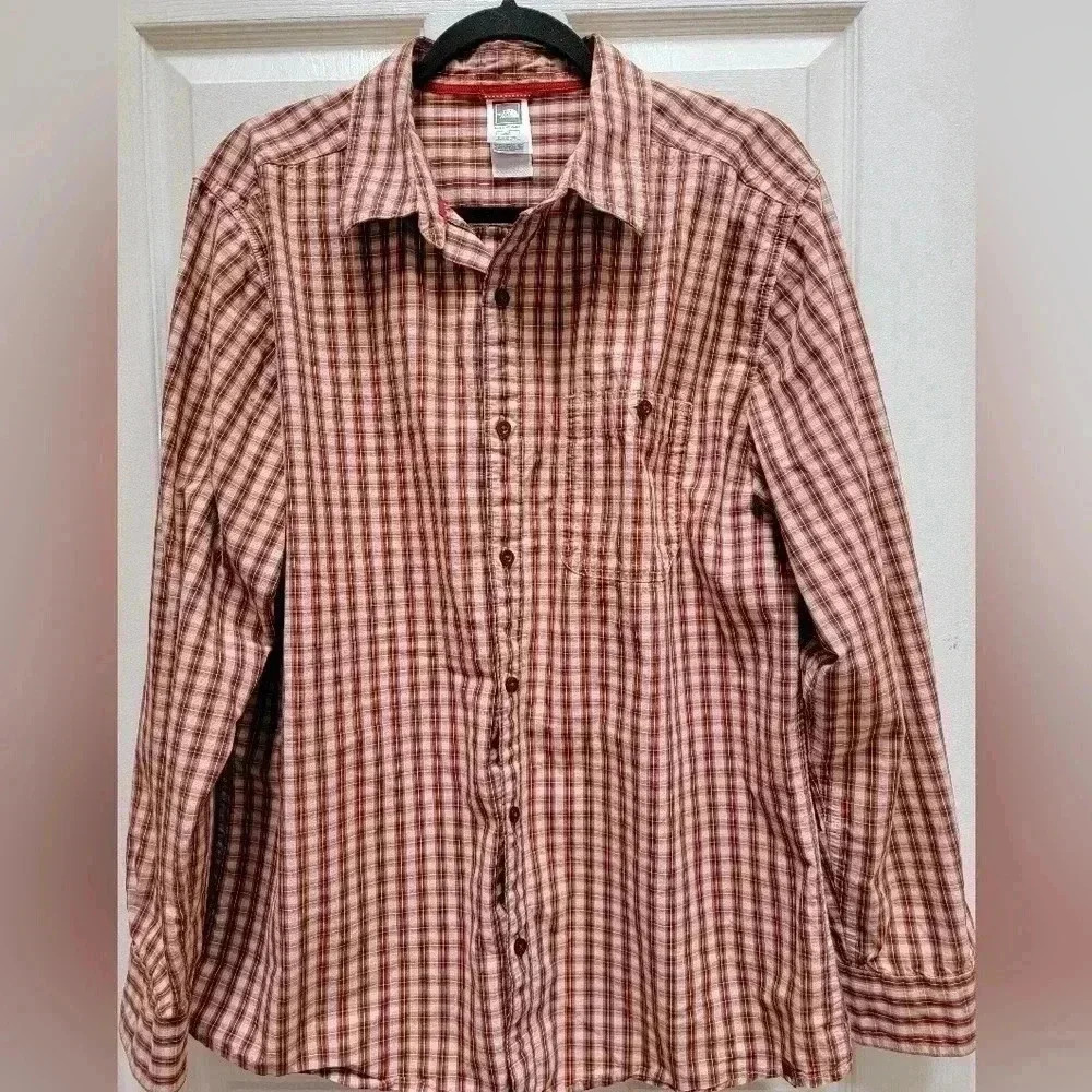 The North Face Men's Plaid Button Down Long Sleeve Shirt Size Large